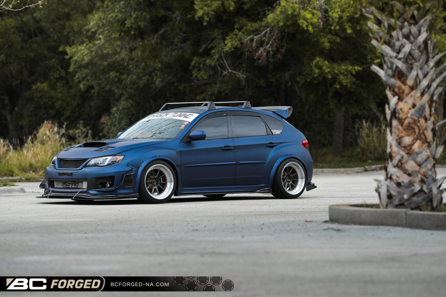 JAKE FROM STATE FARM’S FLARED SUBARU WRX – 18″ LE10 - BC Forged NA