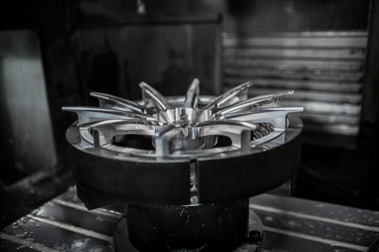 Wheel face on CNC mill detail