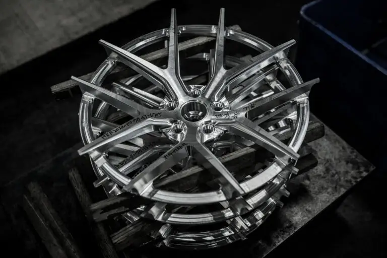Detail of completed stack of wheel faces