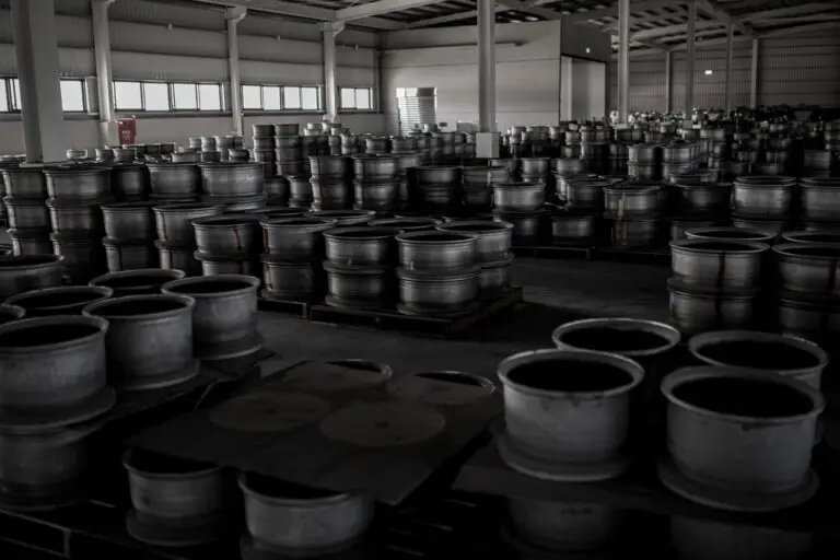 Warehouse full of forging stock detail