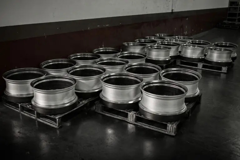 Multiple palettes of completed forgings