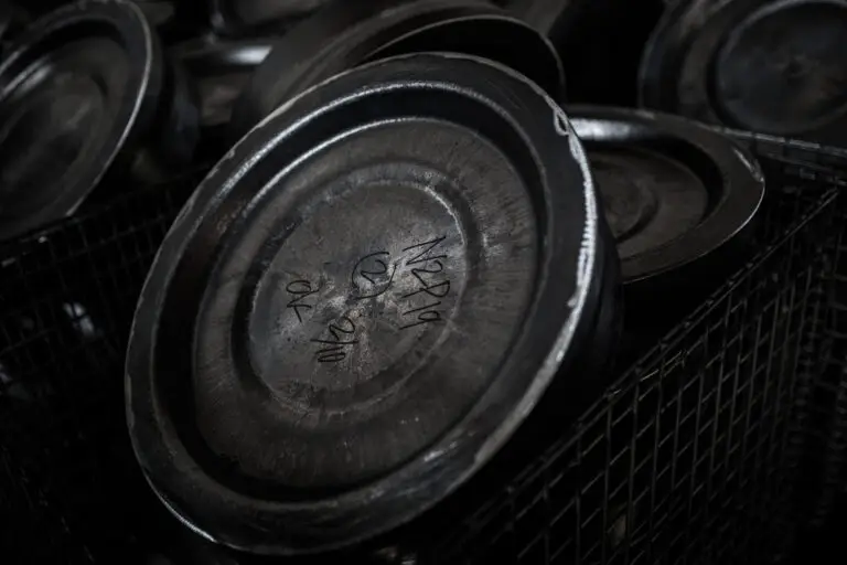 Closeup detail of forged aluminum